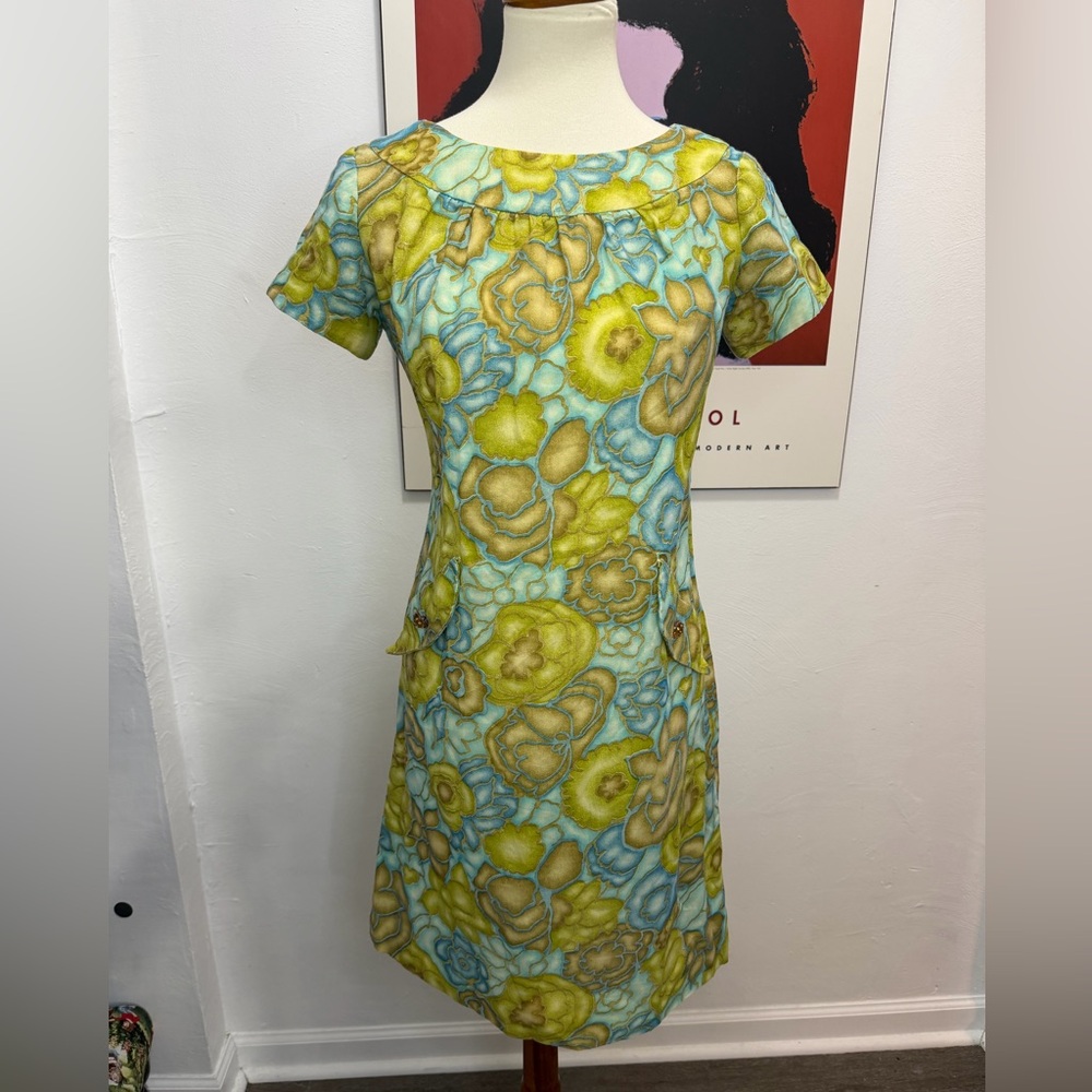 60’s Smocked Sheath Dress